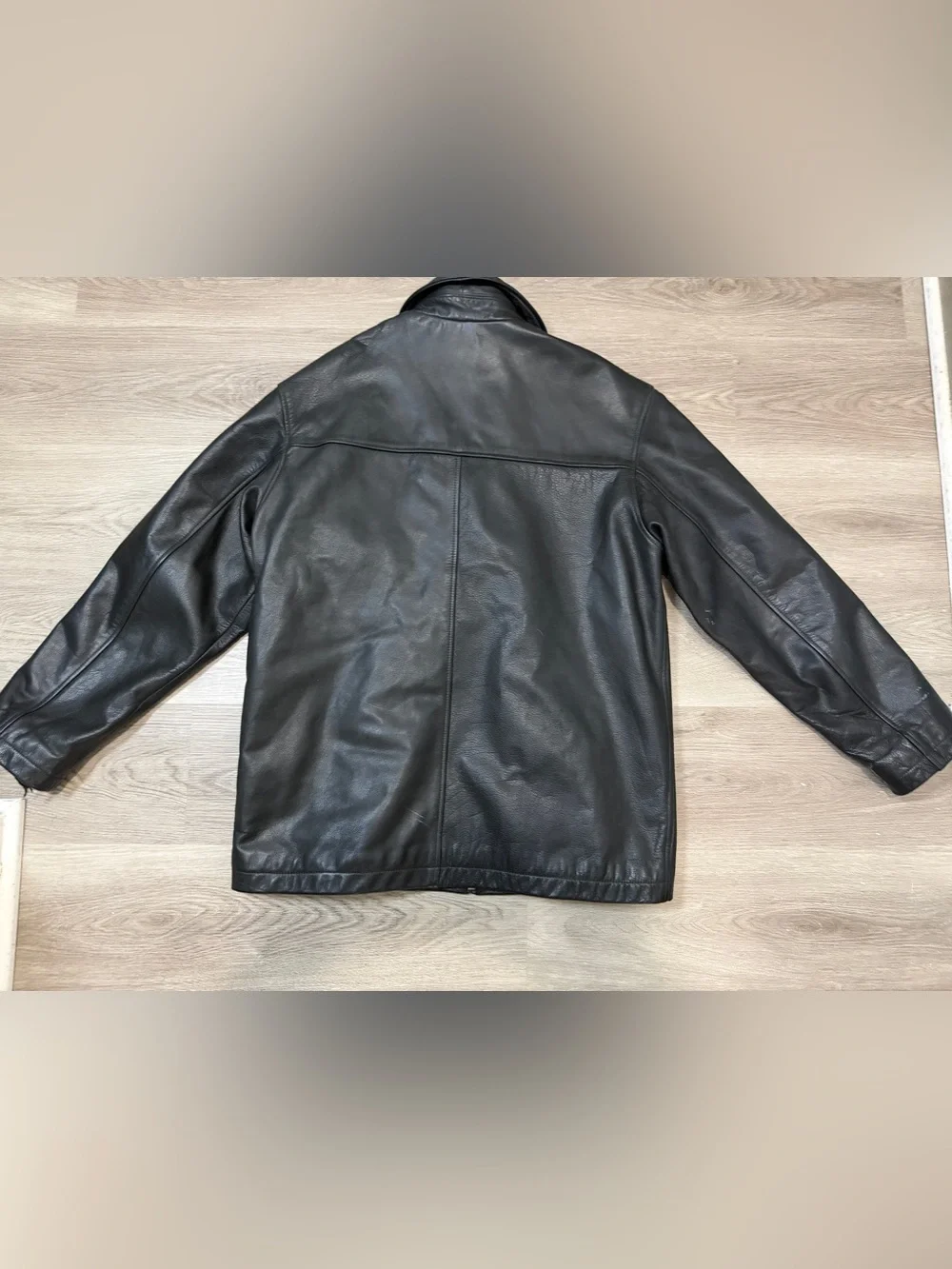 J. Crew Black Leather Bomber Jacket 100% Leather Size M